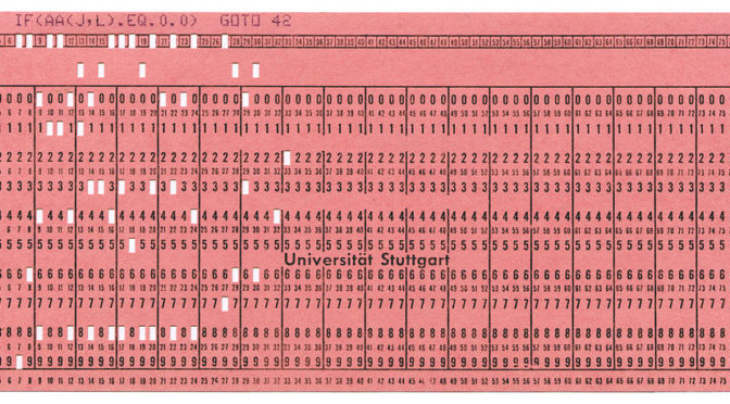 FORTRAN punched card