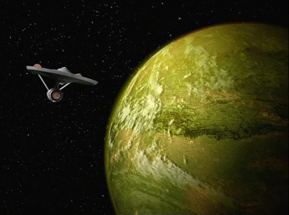 USS Enterprise orbiting Cestus III