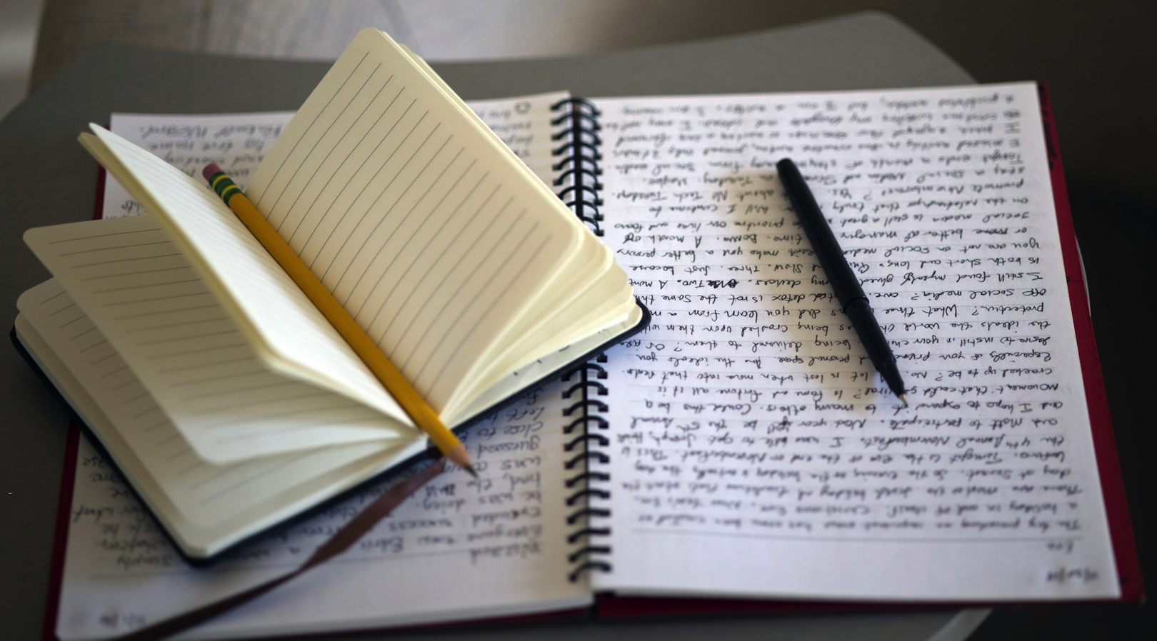 notepad with handwriting