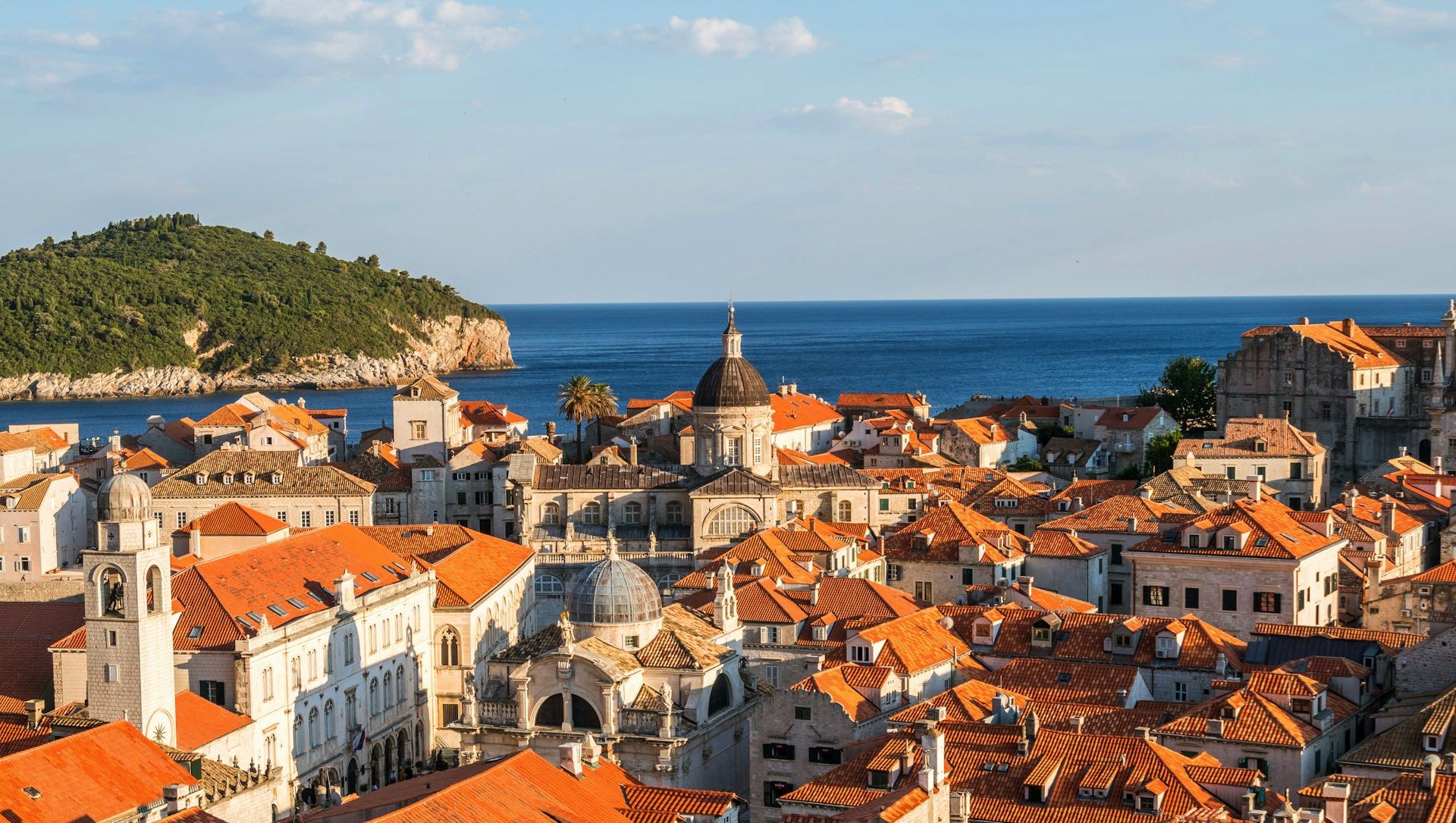 the city of Dubrovnik looking west